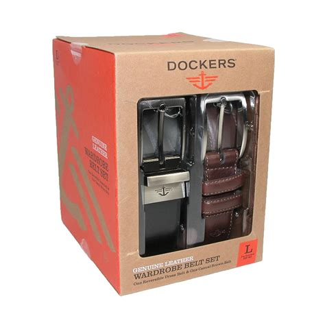 Dockers Mens Leather Dress and Casual Belt Set | Casual belt, Leather ...