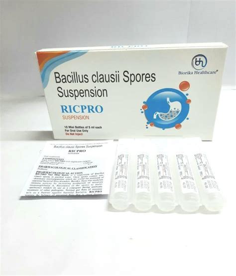 Oral Use Only Bacillus Clausii Spores Suspension, Packaging Size: 10 Mini Bottles Of 5 ml at Rs ...