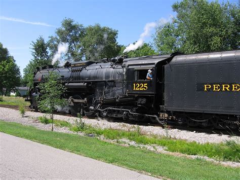 Pere Marquette Locomotive passes through Alma - Pere Marquette 1225 - Wikipedia | Train rides ...