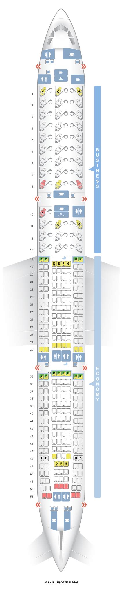 SeatGuru Seat Map Air Canada Airbus A330-300 (333) V1