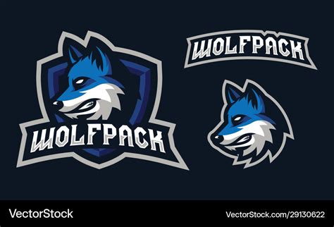 Wolf mascot logo design Royalty Free Vector Image