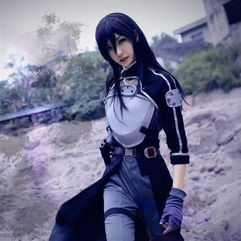 Sword Art Online II Kirito Feminine Cosplay Gun Gale Online Kirigaya Kazuto Costume Black Dress ...