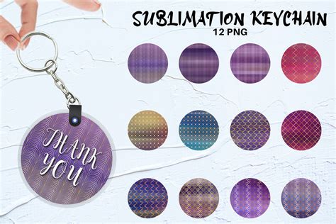 Keychain Sublimation Design Line Pattern Graphic by Artnoy · Creative ...