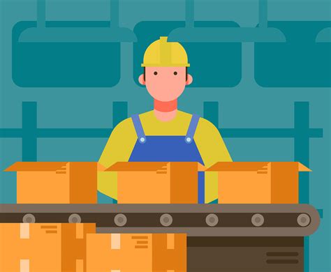 Factory Worker Illustration 251801 Vector Art at Vecteezy