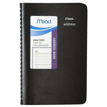 Mead Large Print Address Book - Walmart.com