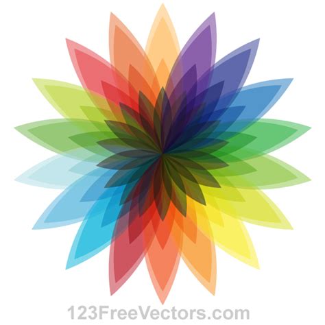 Vector Multicolor Flower Design by 123freevectors on DeviantArt