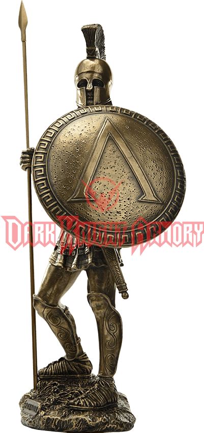 Download Spartan Warrior With Spear And Hoplite Shield Statue - Grand ...