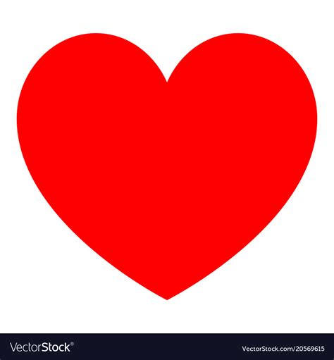 Heart red color Royalty Free Vector Image - VectorStock