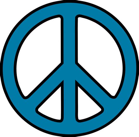 Peace Sign Clipart - Hippie Art Style