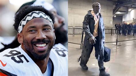 Myles Garrett’s Halloween costume ahead of game vs Seahawks has NFL fans hyped up - “Demon time”