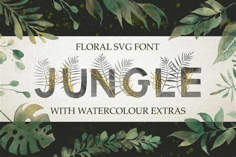 Jungle. SVG font extras (115780) | Other | Font Bundles