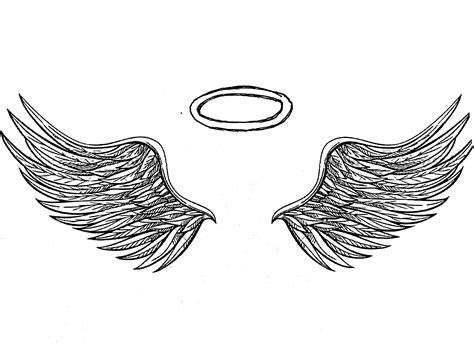 Angel Halo And Wings Tattoo