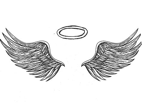 Angel Halo And Wings Tattoo