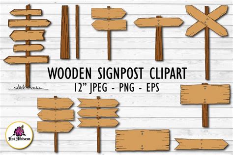 Wooden Signpost Clipart, Wooden Banners, Signpost PNG