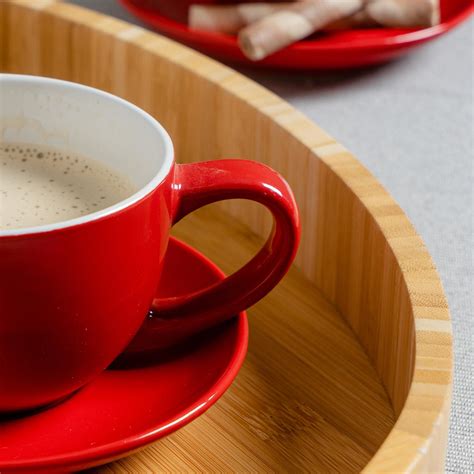 6x Coloured Cappuccino Cups with Matching Saucer Set Porcelain Tea Coffee, 250ml | eBay