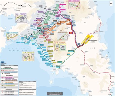 Athens bus routes map - Athens greece bus routes map (Greece)