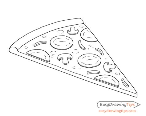 How to Draw a Pizza Slice in 6 Steps - EasyDrawingTips