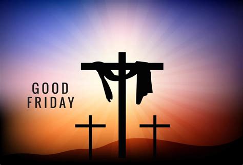 Good Friday Background with Three Crosses 1052119 Vector Art at Vecteezy