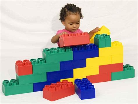 24pc Jumbo Blocks Preschool Set - 8" and 4" Large Building Blocks for ...