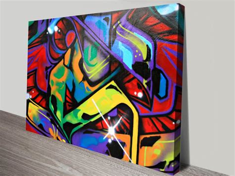 Abstract close-up of Graffiti on Walls Canvas Print | Street Art Australia