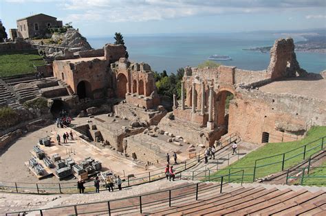 The Greek Theatre in Taormina, the most impressive ancient theatre in the world