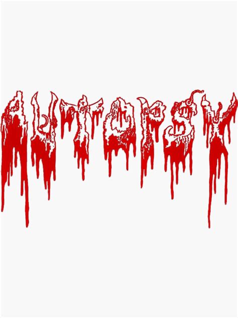 "Autopsy Band Logo" Sticker by HEAVYZONE | Redbubble