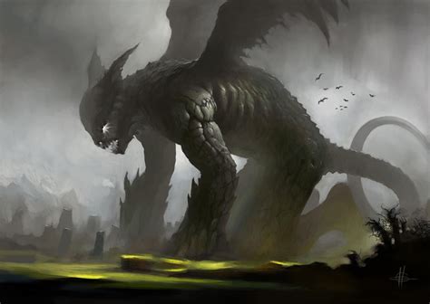 Fallen Demon by mickehill on DeviantArt | Concept art digital, Cool monsters, Mythological animals