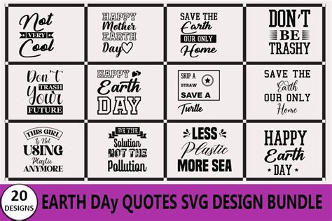 Earth Day Quotes T-shirt Bundle, Graphic by PL Graphics Store ...