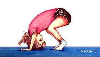 Illustration-girl doing forward roll-gymnastics by Keith Naquin | TpT