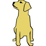 Standing dog silhouette vector image | Free SVG