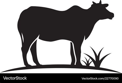 Cow logo template icon Royalty Free Vector Image