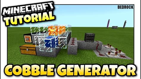 Minecraft - COBBLESTONE GENERATOR [ Redstone Tutorial ] MCPE / Xbox ...