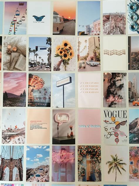 Sunset Aesthetic Wall Collage Kit Digital Printable Room - Etsy