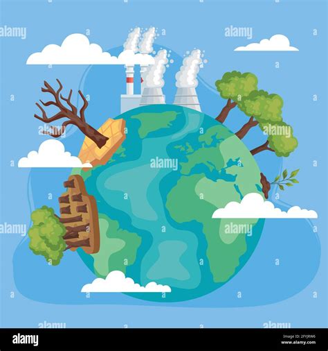 world with environmental issues Stock Vector Image & Art - Alamy