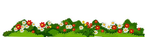 Flowers with Grass Transparent PNG Clipart | Grass flower, Clip art ...
