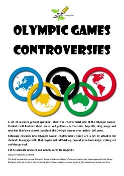 Olympic Games Controversies by KD's Teaching Stuff | TpT