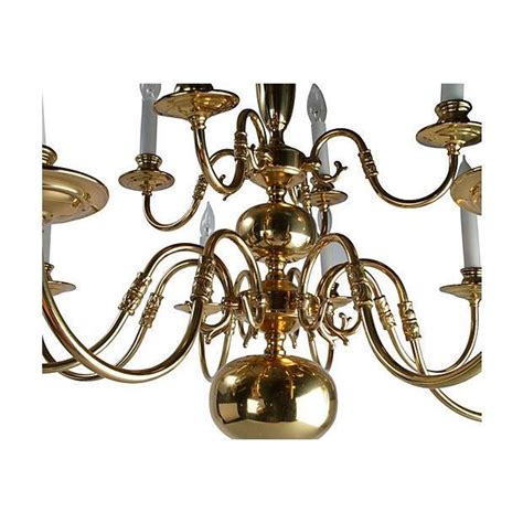 Brass Chandelier with Canopy | Chairish