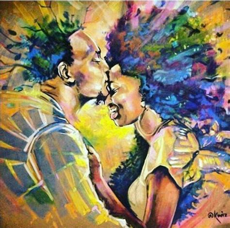 African American couple Black Love Colorful Art Print | Etsy | Black ...