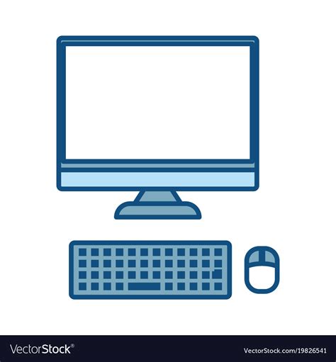 Computer desktop icon image Royalty Free Vector Image