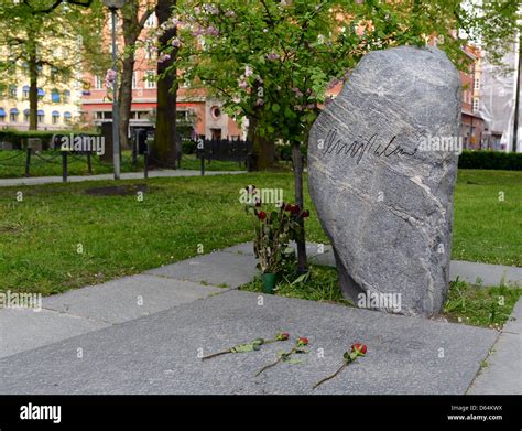 The grave of the assassinated Swedish politician, Olof Palme (!927-1986) is pictured in the ...