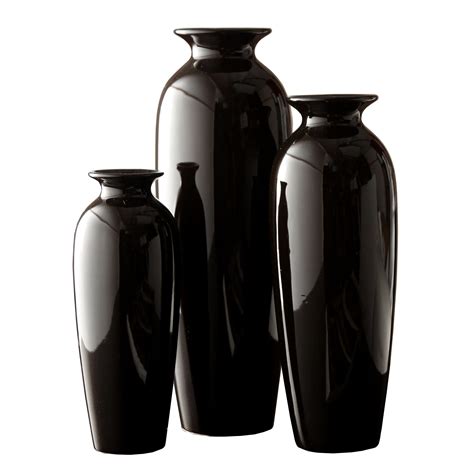 Black Tall Floor Vases
