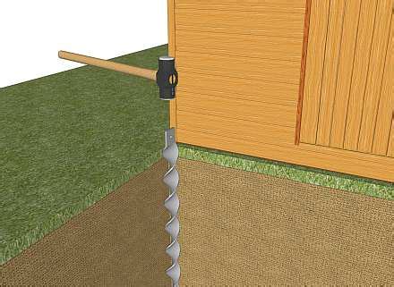 Instructions for using anchors on a shed