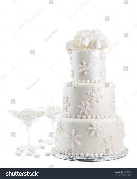 Wedding Cake Isolated On White Background Stock Photo 68836588 - Shutterstock