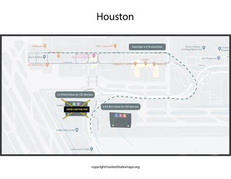 Houston Airport Map | George Bush Airport Map