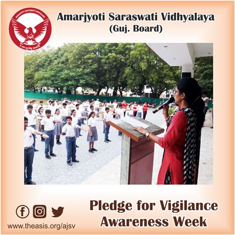 Pledge for Vigilance Awareness Week – 2019 – Amar Jyoti Saraswati Vidyalaya