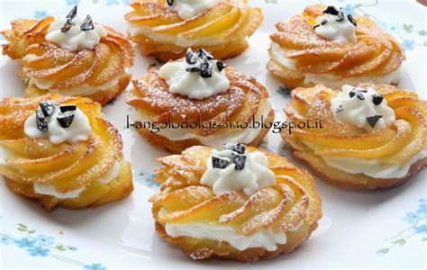 L' ANGOLO DOLCISSIMO : ZEPPOLE DI SAN GIUSEPPE CON CREMA ALLA RICOTTA