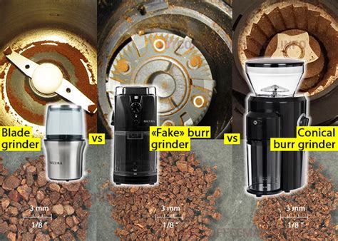 Types of Coffee Grinders. Test and Comparison Using the Example of the Secura SP7412 (blades ...