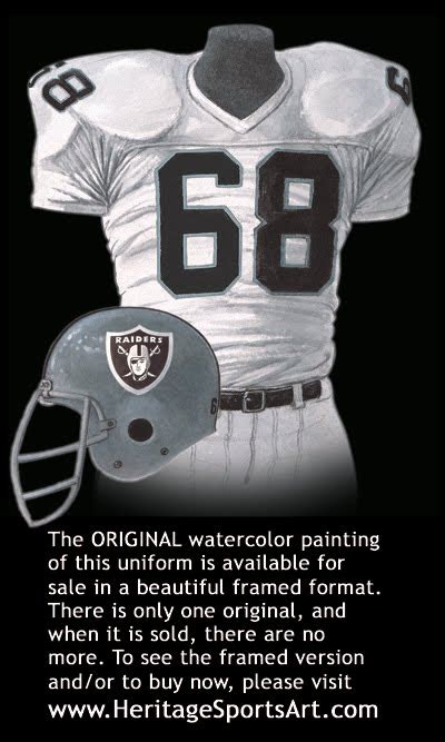 Las Vegas Raiders Uniform and Team History | Heritage Uniforms and ...