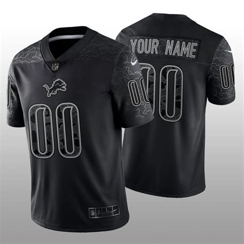 Detroit Lions Custom Black Jersey Reflective Limited – Men’s – KatinatSports Store