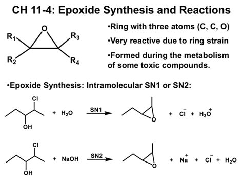 CH 11-4: Epoxide Synthesis and Reactions